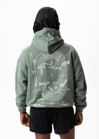 Skull House Running Company DIMENSIONS HOODIE, UNISEX - FOREST GREEN - AVBL MRKT (2)