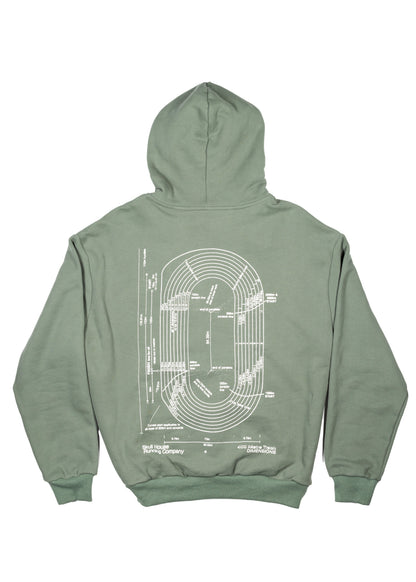 Skull House Running Company DIMENSIONS HOODIE, UNISEX - FOREST GREEN - AVBL MRKT (4)