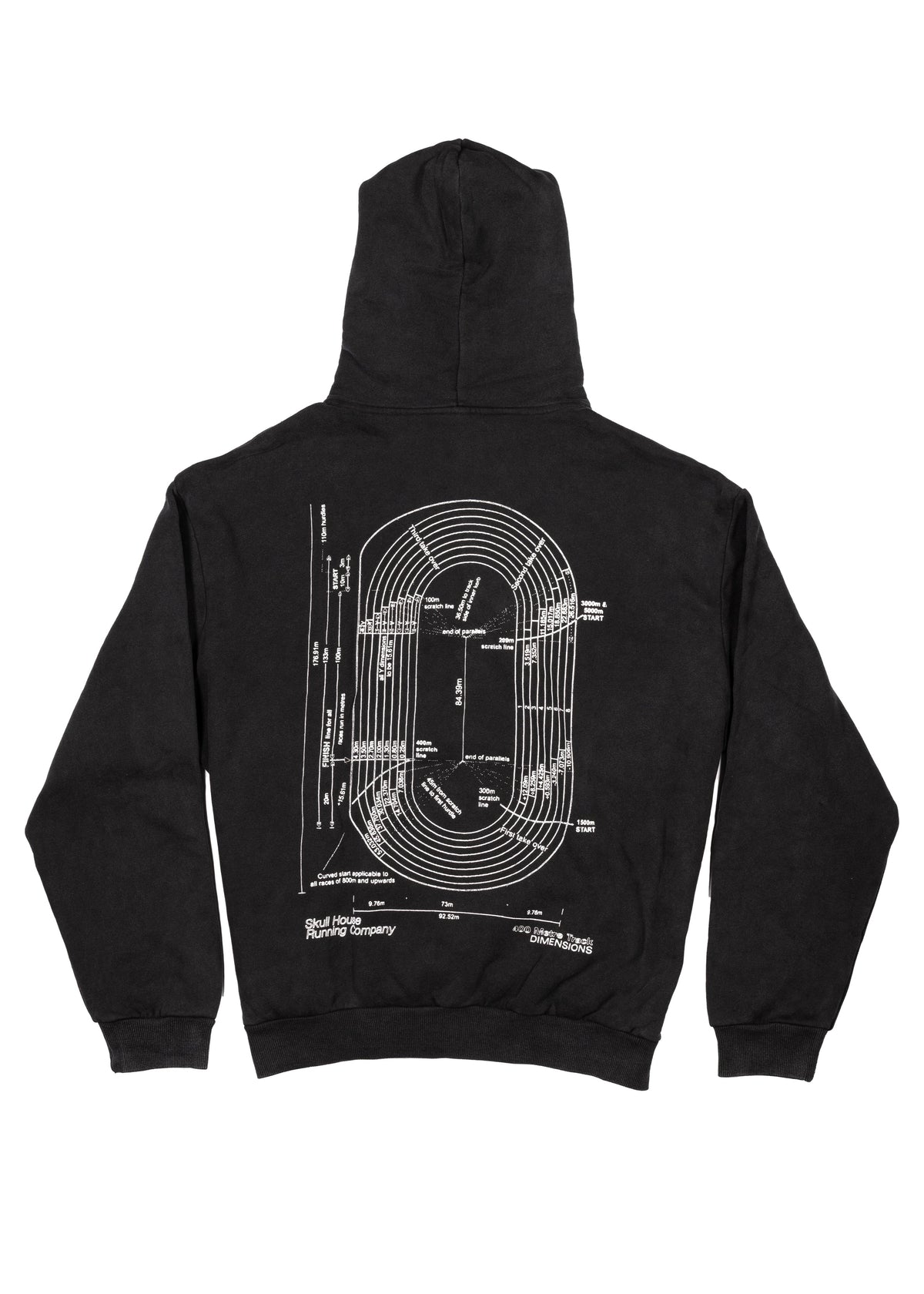 Skull House Running Company 'DIMENSIONS' HOODIE, UNISEX - WASHED BLACK - AVBL MRKT (1)