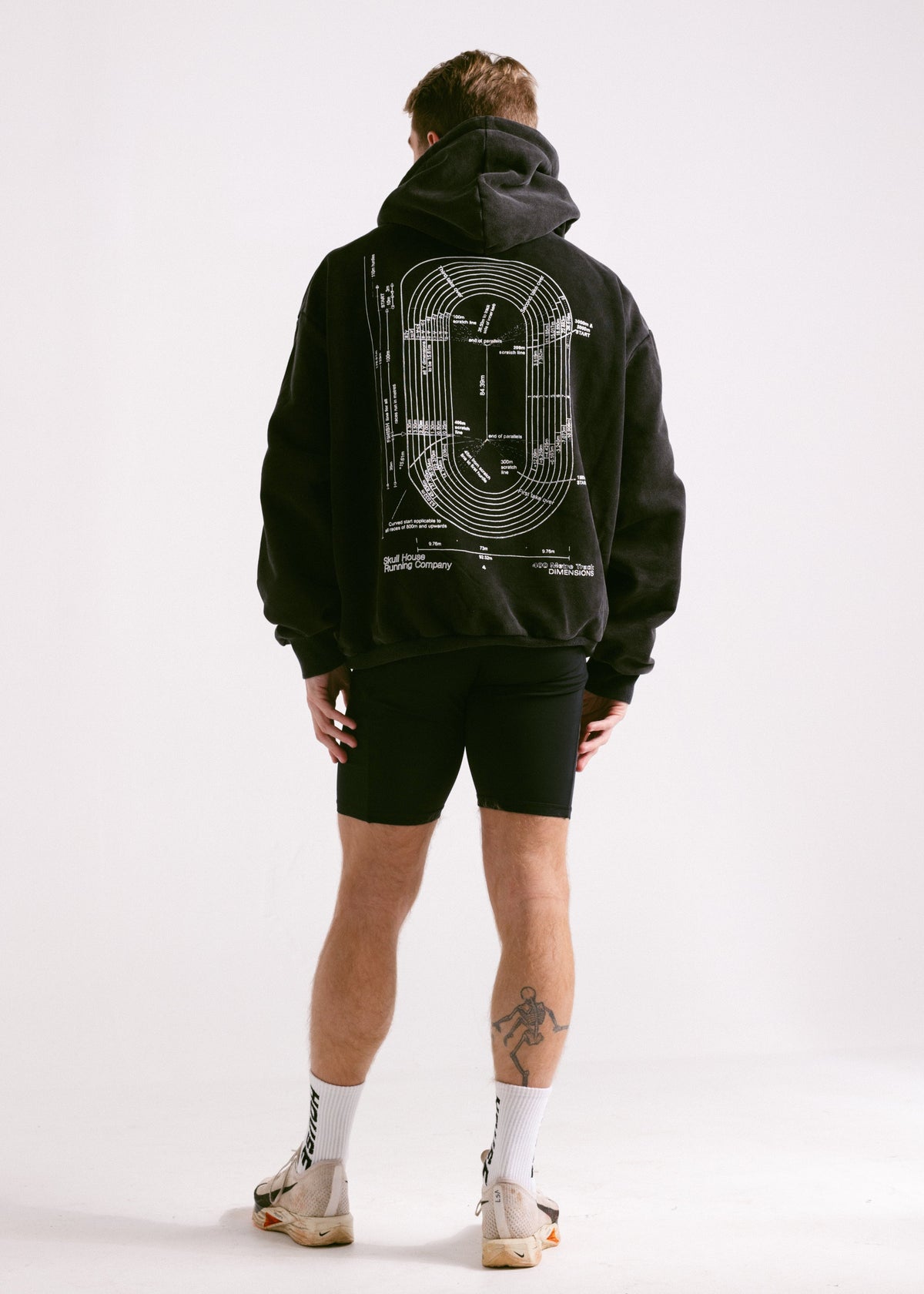 Skull House Running Company 'DIMENSIONS' HOODIE, UNISEX - WASHED BLACK - AVBL MRKT (2)