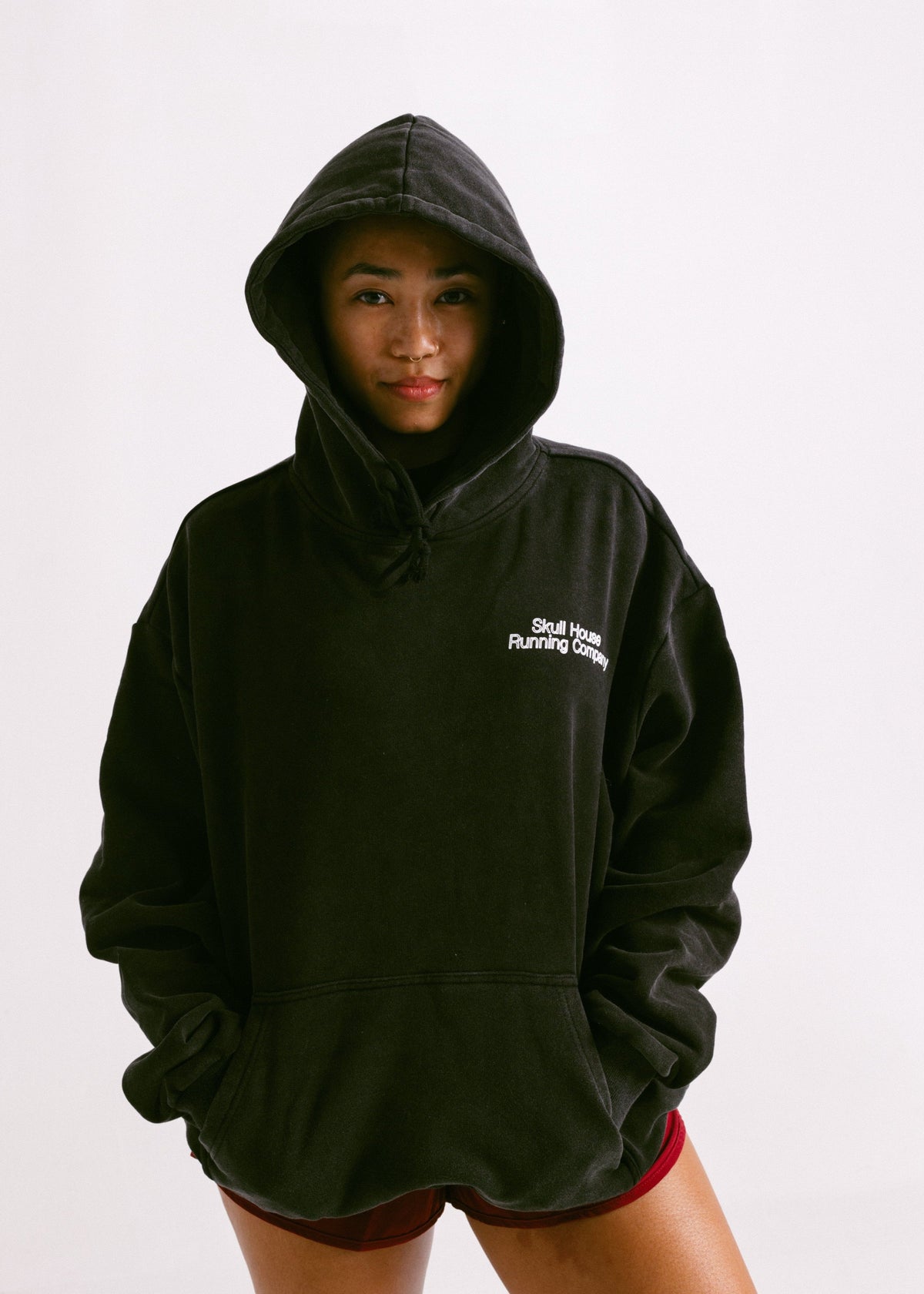 Skull House Running Company 'DIMENSIONS' HOODIE, UNISEX - WASHED BLACK - AVBL MRKT (3)