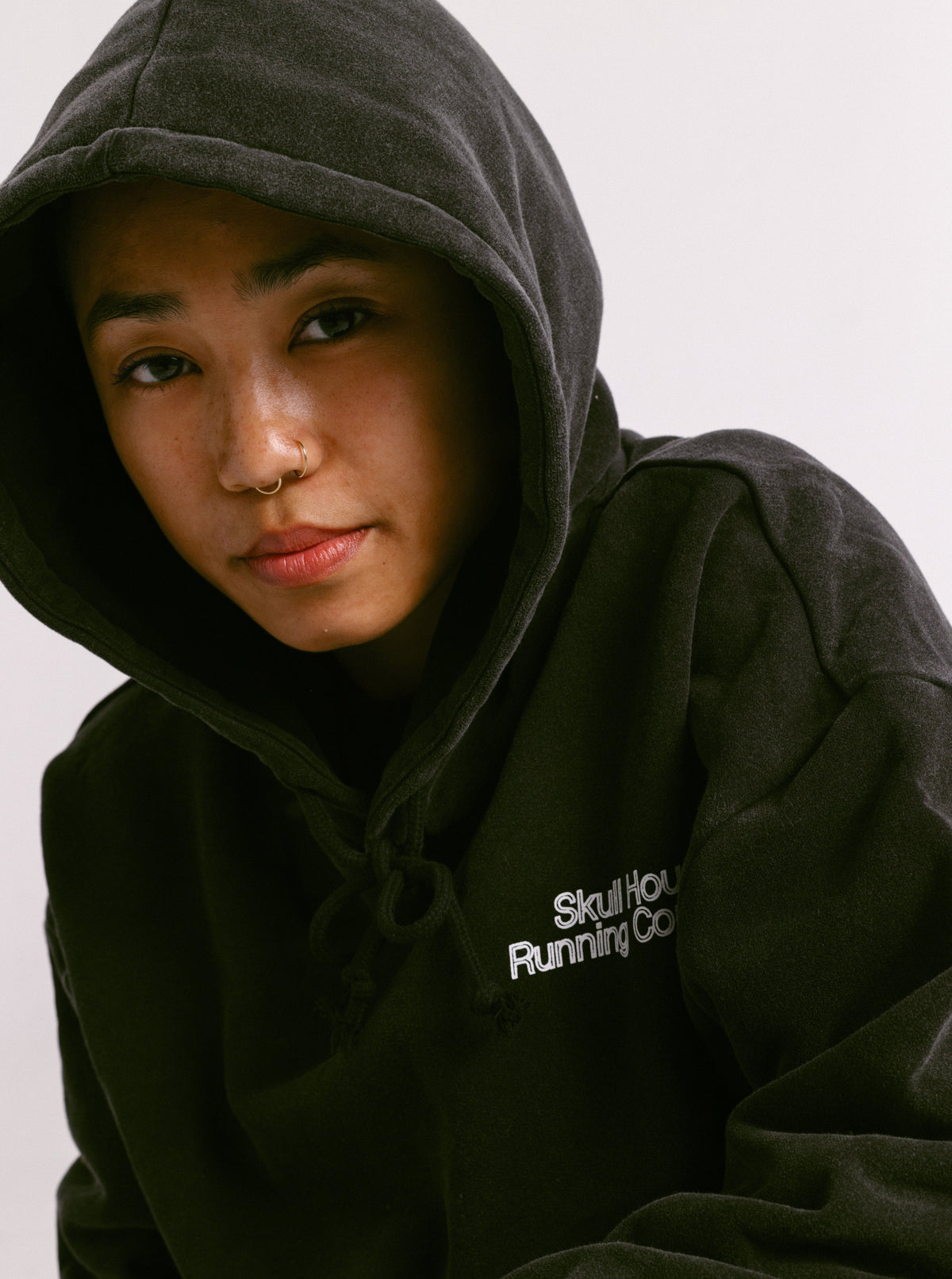 Skull House Running Company 'DIMENSIONS' HOODIE, UNISEX - WASHED BLACK - AVBL MRKT (4)