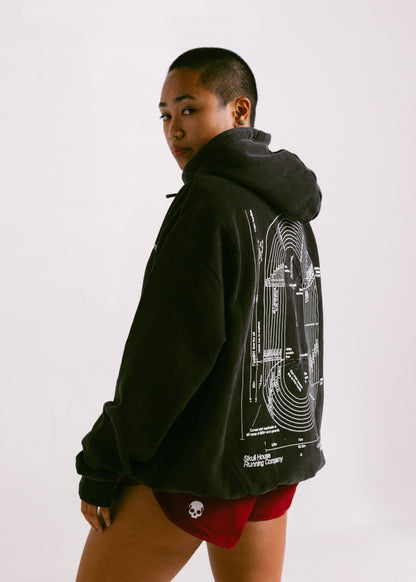 Skull House Running Company 'DIMENSIONS' HOODIE, UNISEX - WASHED BLACK - AVBL MRKT (6)