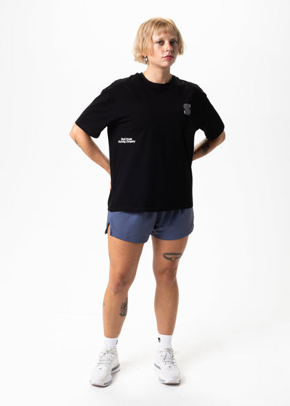 Skull House Running Company DIMENSIONS OVERSIZED TEE, UNISEX - BLACK - AVBL MRKT (4)
