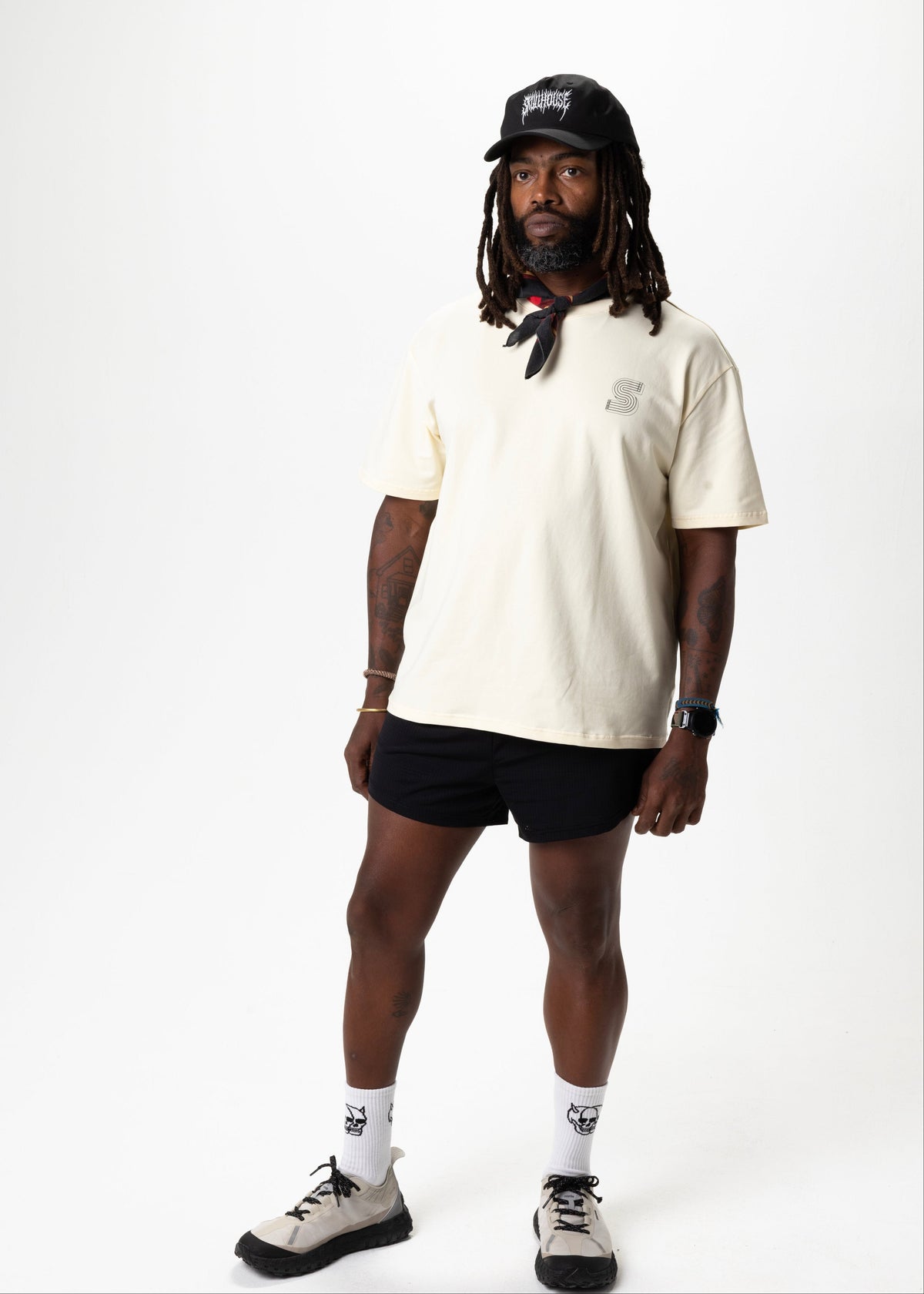 Skull House Running Company DIMENSIONS OVERSIZED TEE, UNISEX - BUTTER - AVBL MRKT (2)