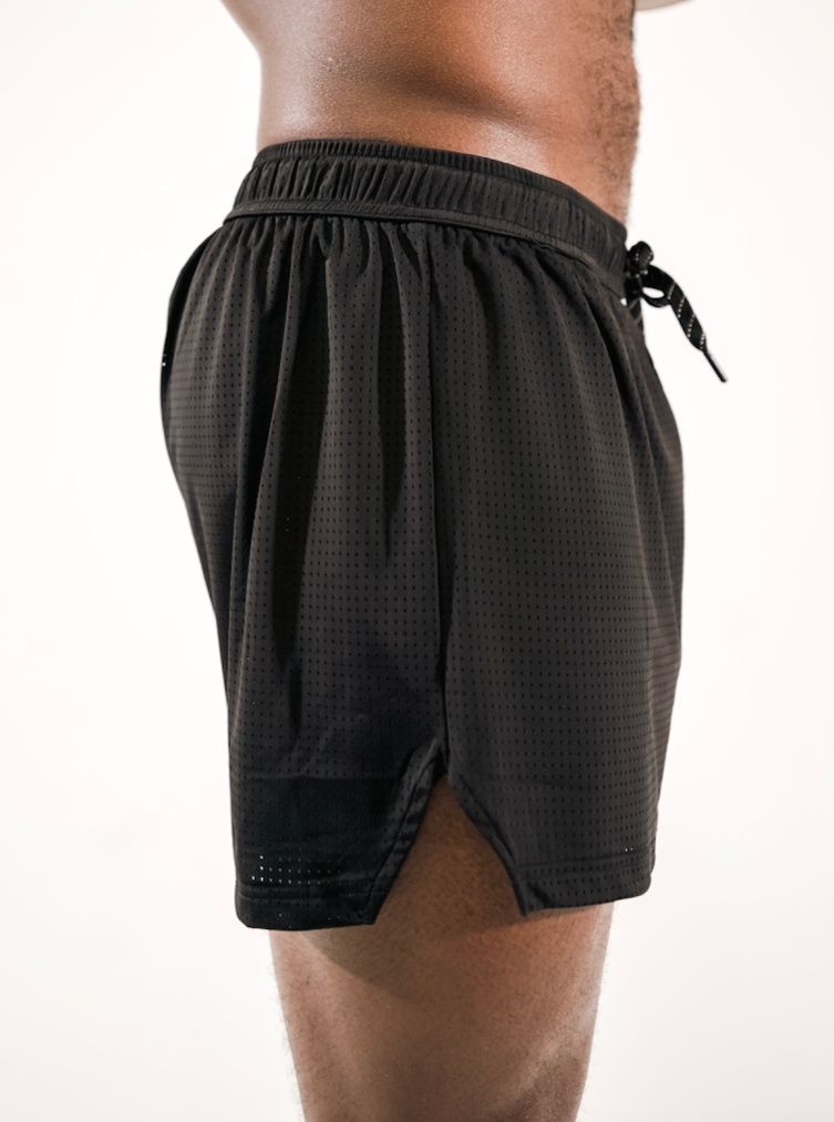 Skull House Running Company NORO 3" SPLIT SHORTS - BLACK - AVBL MRKT (3)