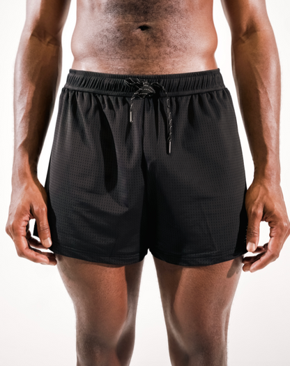 Skull House Running Company NORO 3" SPLIT SHORTS - BLACK - AVBL MRKT (4)