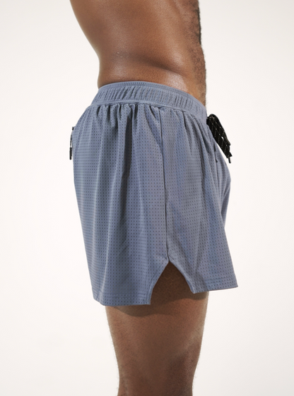 Skull House Running Company NORO 3" SPLIT SHORTS - STONE - AVBL MRKT (5)