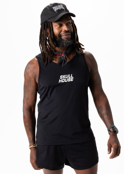 Skull House Running Company NORO PERFORMANCE SINGLET - BLACK - AVBL MRKT (4)
