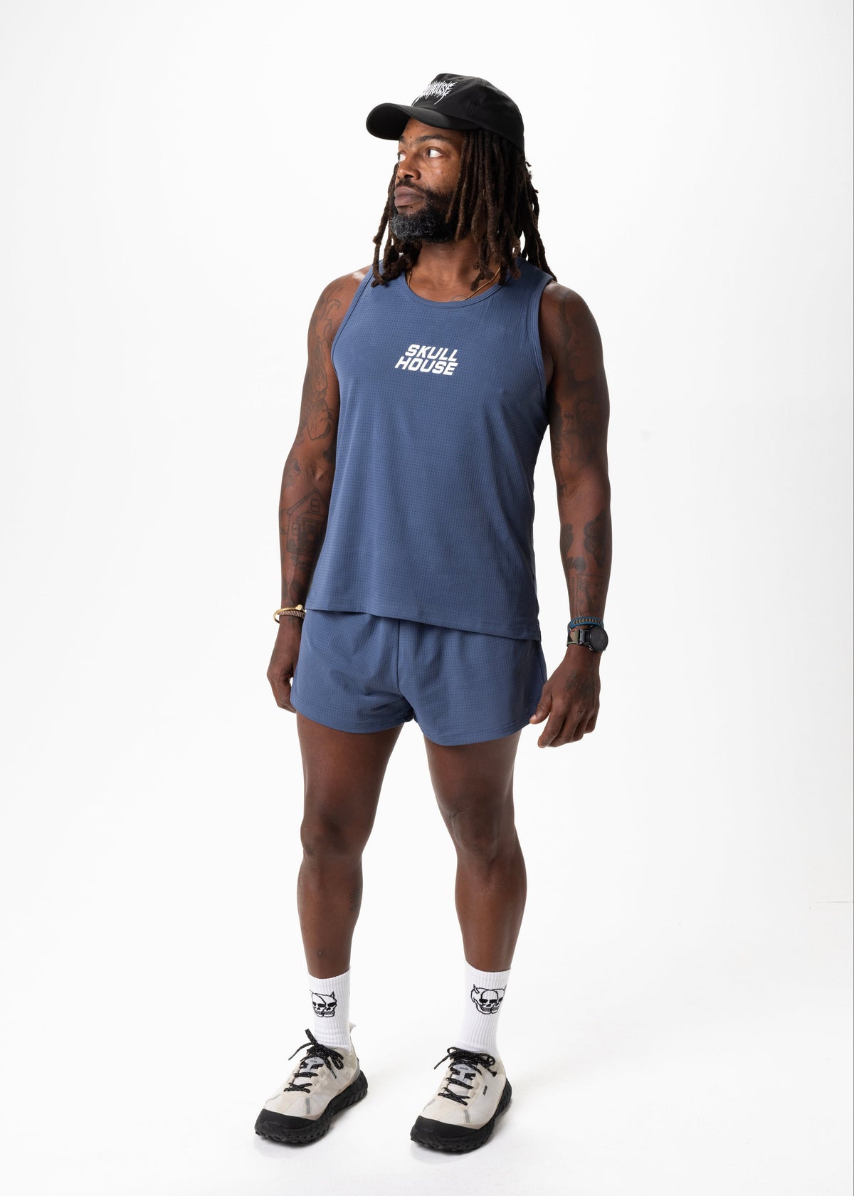 Skull House Running Company NORO PERFORMANCE SINGLET - STONE - AVBL MRKT (2)