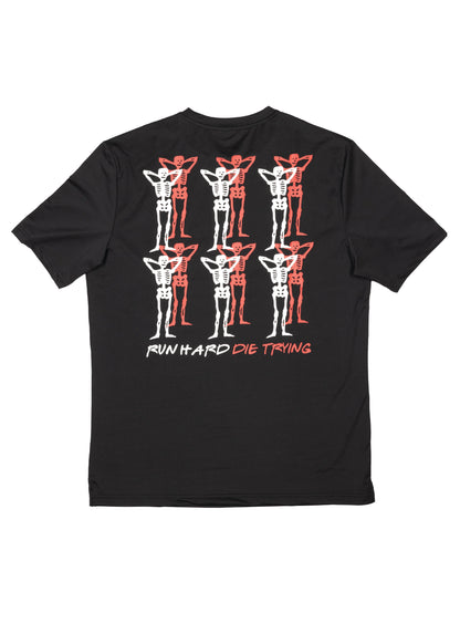Skull House Running Company PACE PARTNERS RUN TEE, UNISEX - BLACK - AVBL MRKT (1)