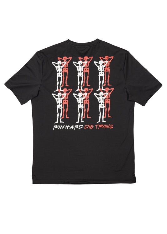 Skull House Running Company PACE PARTNERS RUN TEE, UNISEX - BLACK - AVBL MRKT (1)
