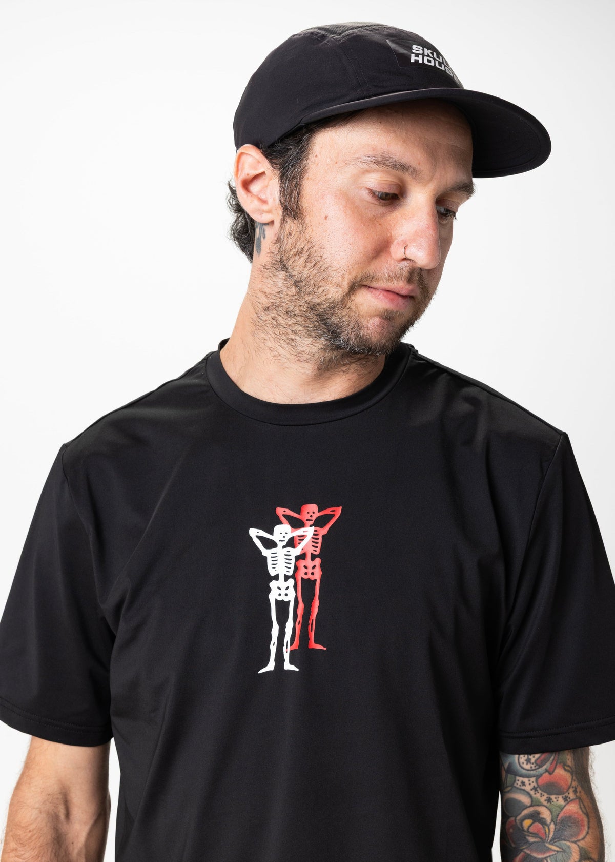 Skull House Running Company PACE PARTNERS RUN TEE, UNISEX - BLACK - AVBL MRKT (2)