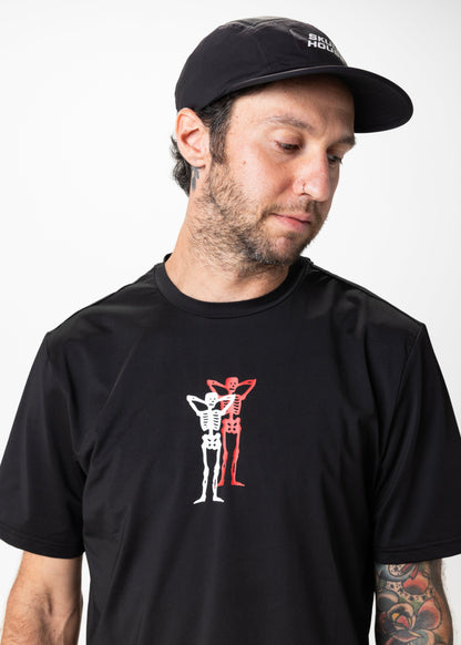 Skull House Running Company PACE PARTNERS RUN TEE, UNISEX - BLACK - AVBL MRKT (2)