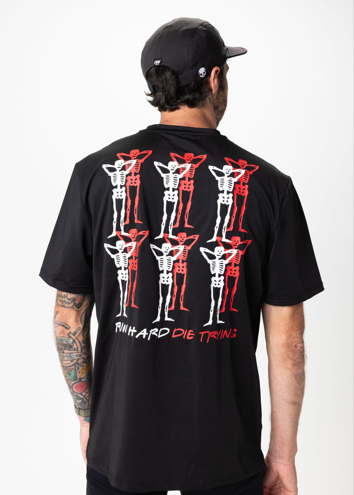 Skull House Running Company PACE PARTNERS RUN TEE, UNISEX - BLACK - AVBL MRKT (3)