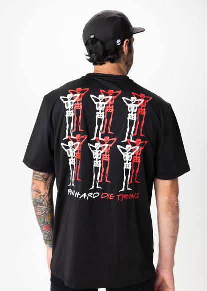 Skull House Running Company PACE PARTNERS RUN TEE, UNISEX - BLACK - AVBL MRKT (3)
