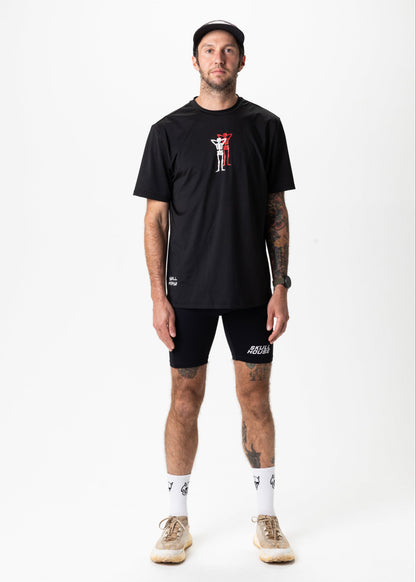 Skull House Running Company PACE PARTNERS RUN TEE, UNISEX - BLACK - AVBL MRKT (4)
