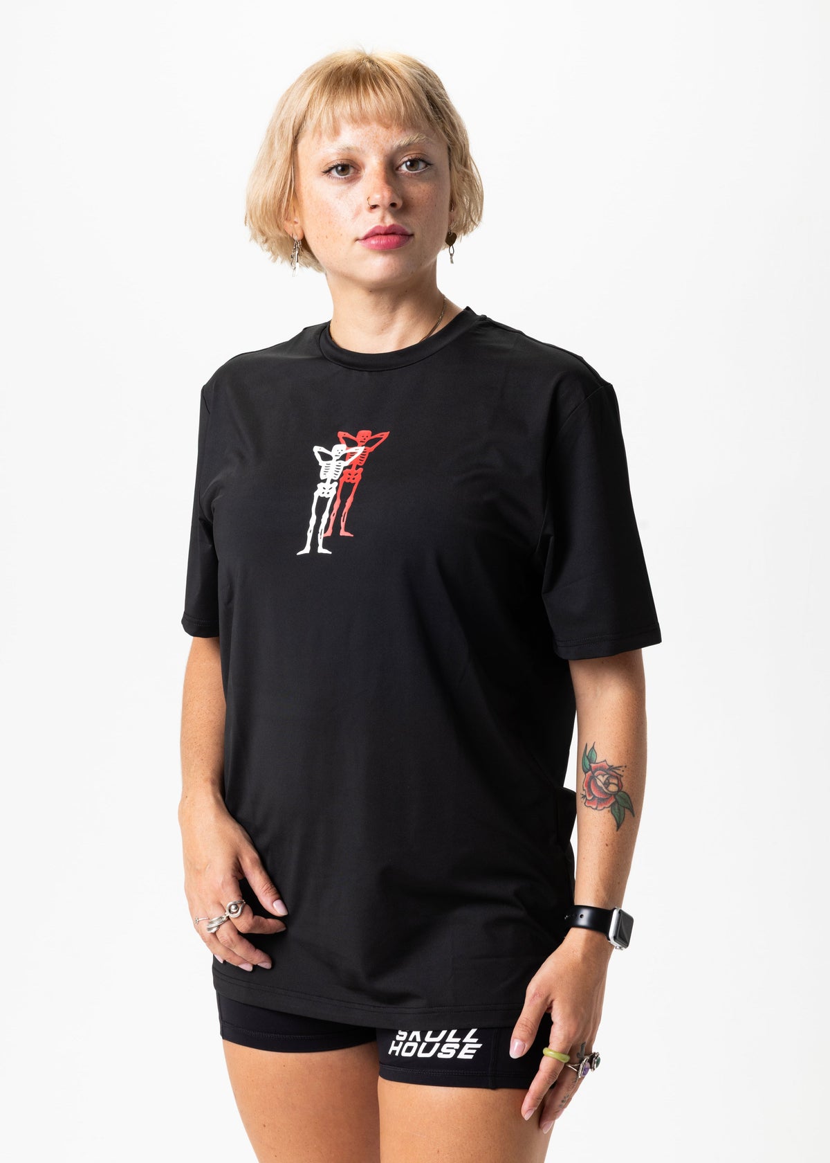 Skull House Running Company PACE PARTNERS RUN TEE, UNISEX - BLACK - AVBL MRKT (5)