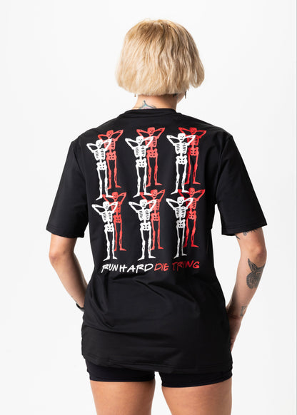 Skull House Running Company PACE PARTNERS RUN TEE, UNISEX - BLACK - AVBL MRKT (6)