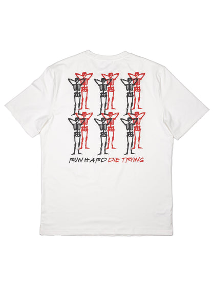 Skull House Running Company PACE PARTNERS RUN TEE, UNISEX - WHITE - AVBL MRKT (1)