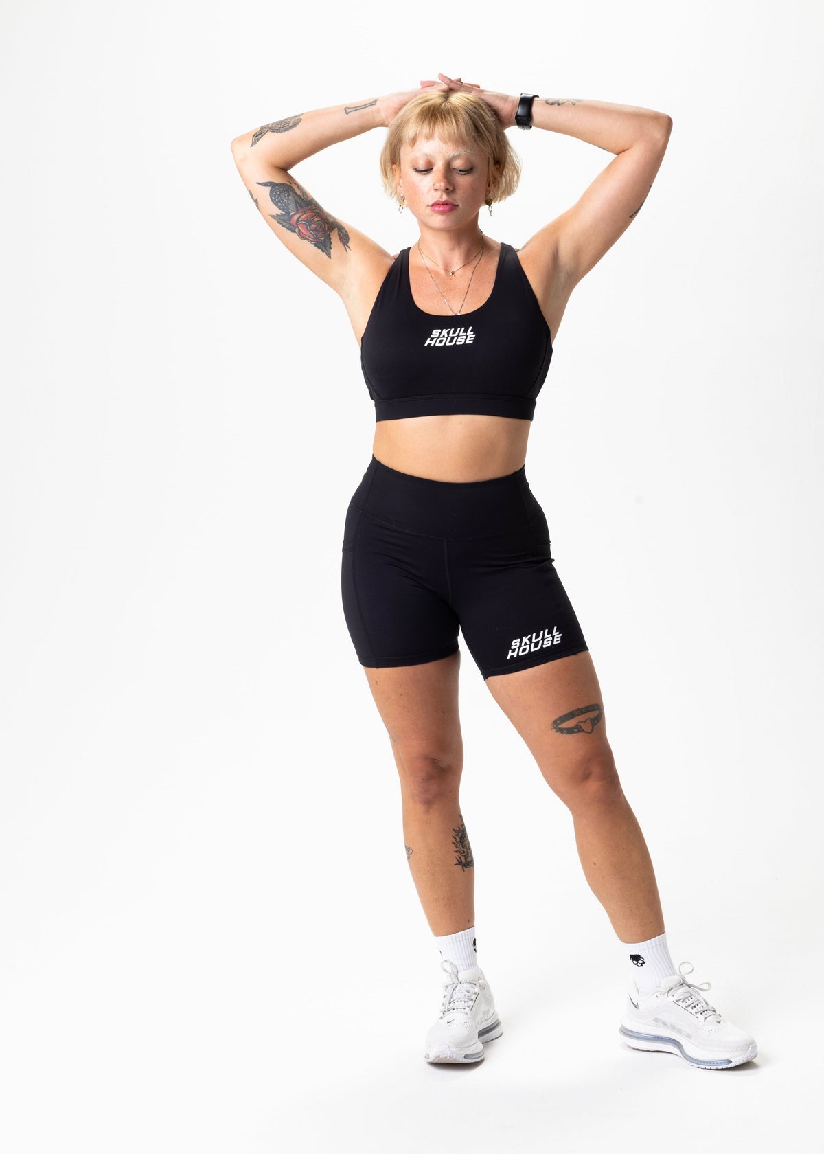 Skull House Running Company PHANTOM HIGH WAIST 5" COMPRESSION - BLACK - AVBL MRKT (2)