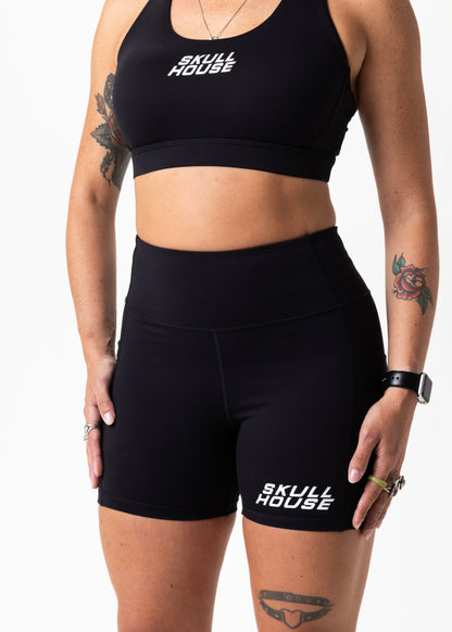 Skull House Running Company PHANTOM HIGH WAIST 5" COMPRESSION - BLACK - AVBL MRKT (5)