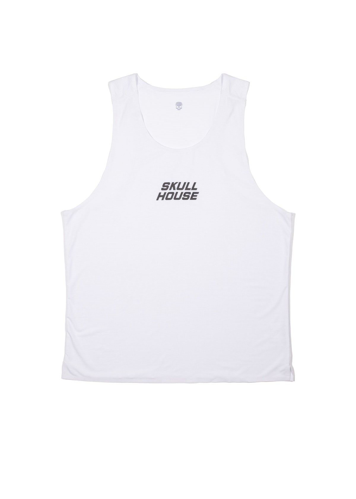 Skull House Running Company SYNERGY PERFORMANCE SINGLET - WHITE - AVBL MRKT (1)