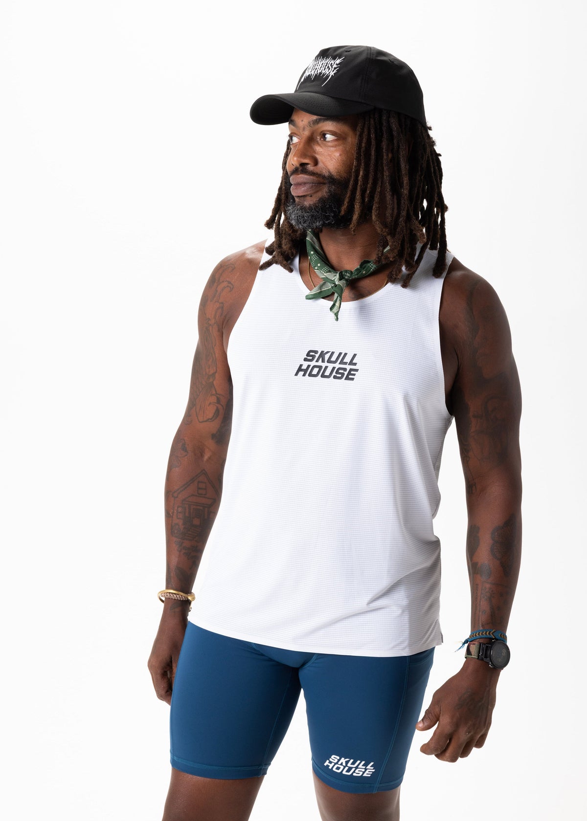 Skull House Running Company SYNERGY PERFORMANCE SINGLET - WHITE - AVBL MRKT (2)