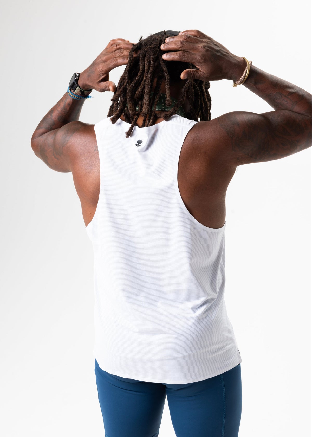 Skull House Running Company SYNERGY PERFORMANCE SINGLET - WHITE - AVBL MRKT (3)