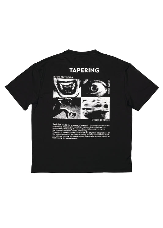 Skull House Running Company TAPERING RUN TEE, UNISEX - BLACK - AVBL MRKT (1)