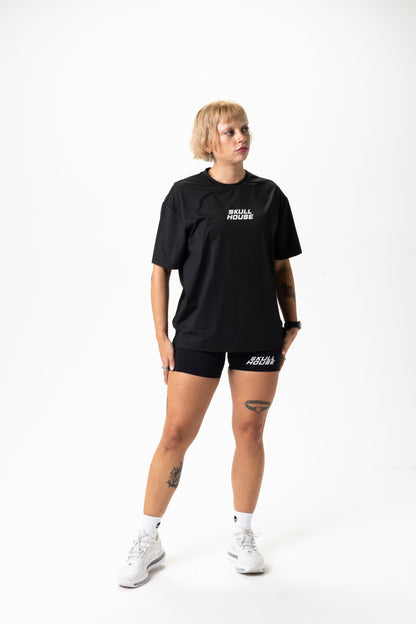Skull House Running Company TAPERING RUN TEE, UNISEX - BLACK - AVBL MRKT (6)