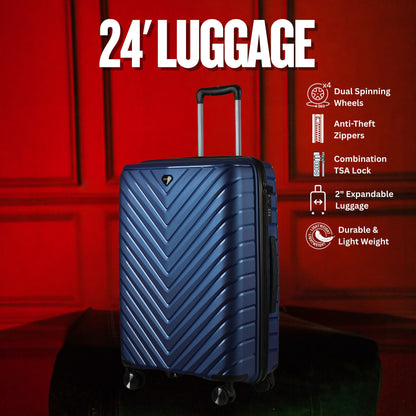 Sole Premise 24-inch Blue Hardcase Roller Luggage - AVBL MRKT (5)