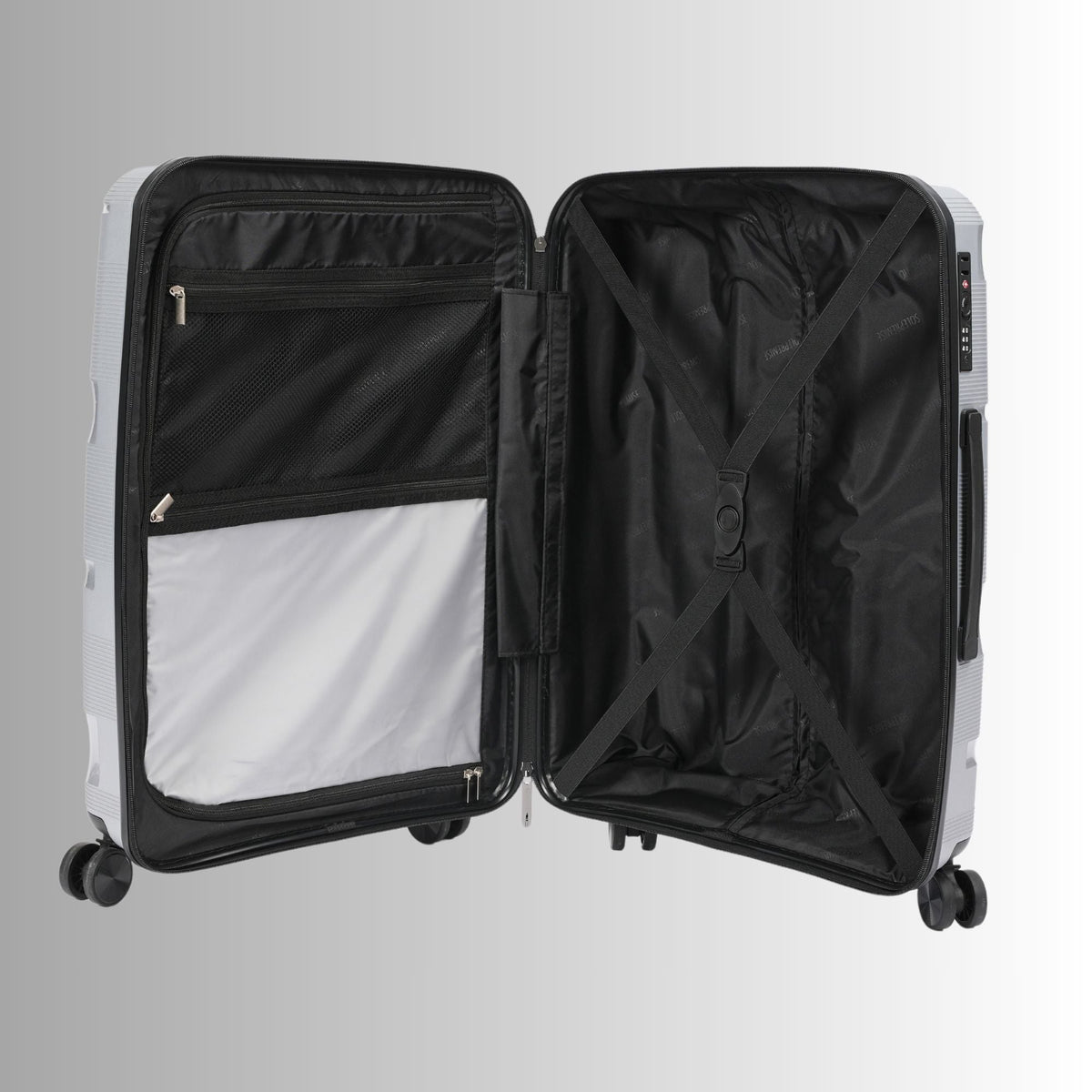 Sole Premise 24-inch Silver Hardcase Roller Luggage - AVBL MRKT (3)