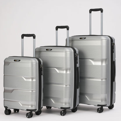 Sole Premise 24-inch Silver Hardcase Roller Luggage - AVBL MRKT (9)
