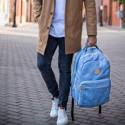 Sole Premise Baby Blue Leather Commuter Bag - AVBL MRKT (5)