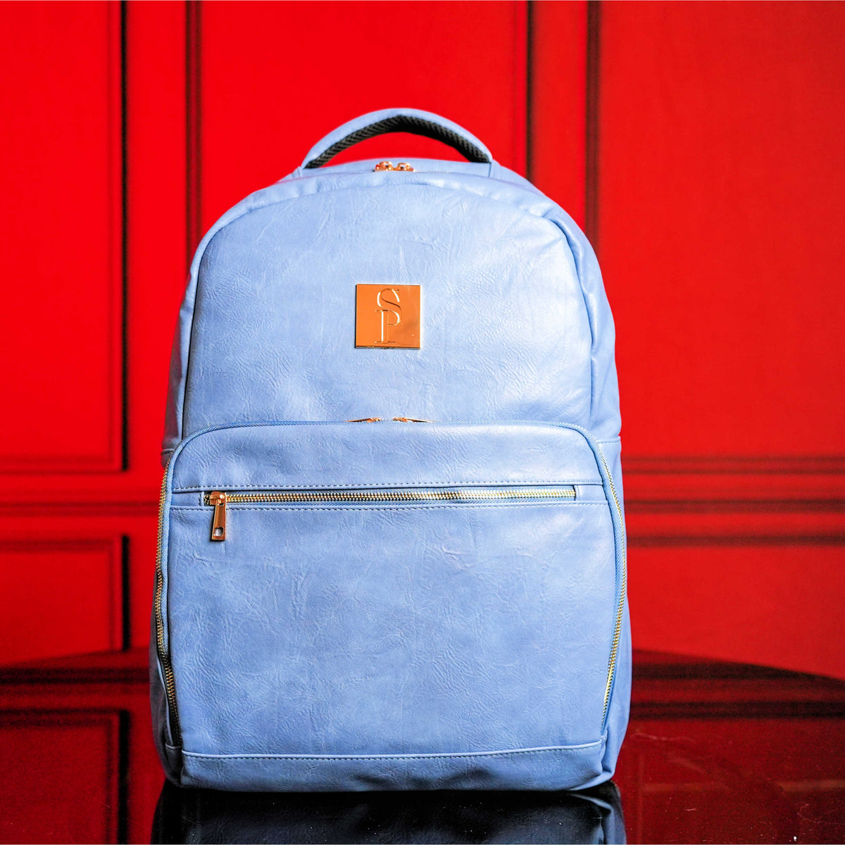 Sole Premise Baby Blue Leather Commuter Bag - AVBL MRKT (7)