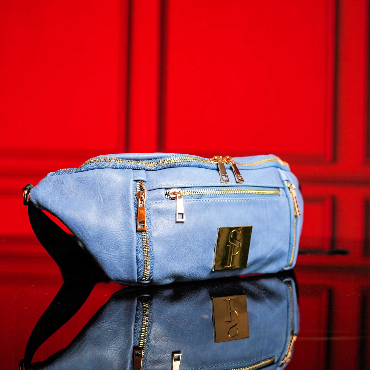 Sole Premise Baby Blue Leather Sling Bag - AVBL MRKT (1)