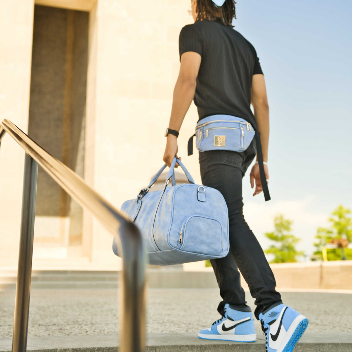 Sole Premise Baby Blue Leather Sling Bag - AVBL MRKT (4)
