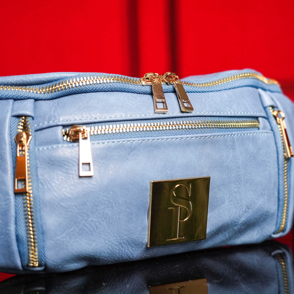 Sole Premise Baby Blue Leather Sling Bag - AVBL MRKT (6)