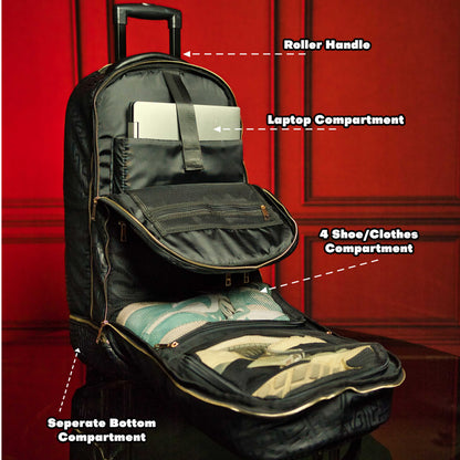 Sole Premise Black Leather Carry-On Roller Bag (Only 150 Made) - AVBL MRKT (4)