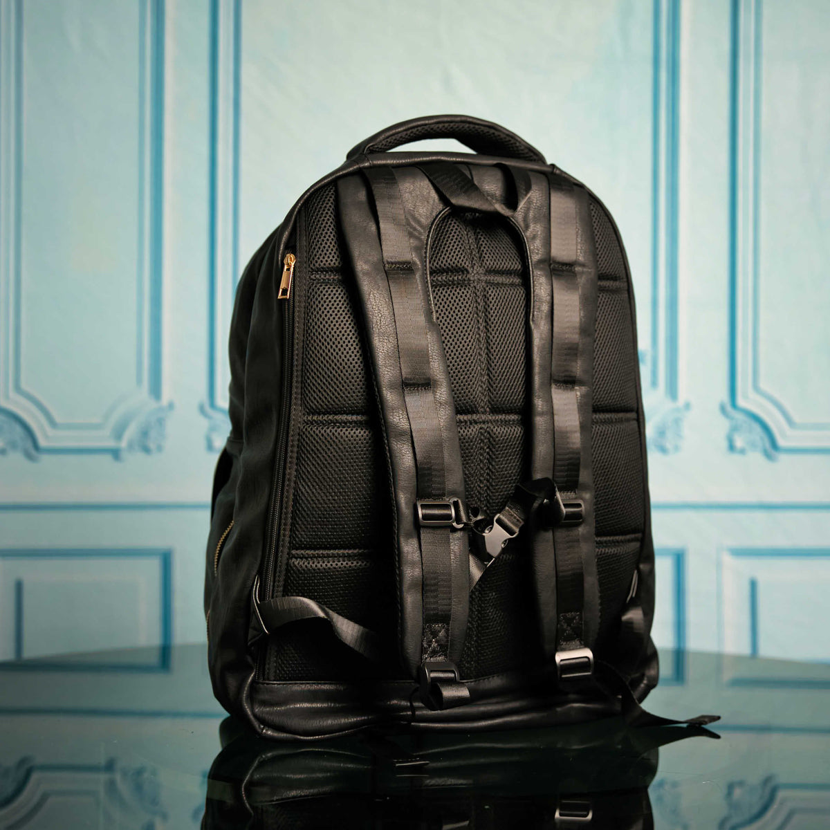 Sole Premise Black Leather Commuter Bag - AVBL MRKT (7)
