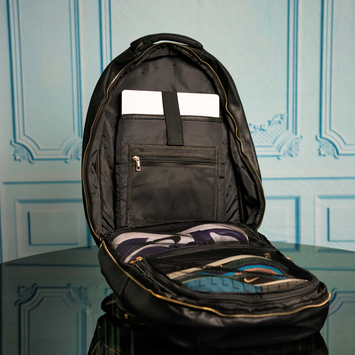 Sole Premise Black Leather Commuter Bag - AVBL MRKT (9)