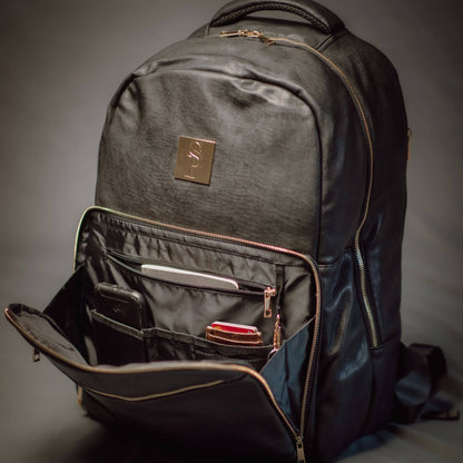 Sole Premise Black Leather Daily Commuter Bag XL - AVBL MRKT (5)