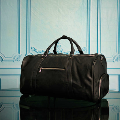 Sole Premise Black Leather Duffle Bag - AVBL MRKT (5)