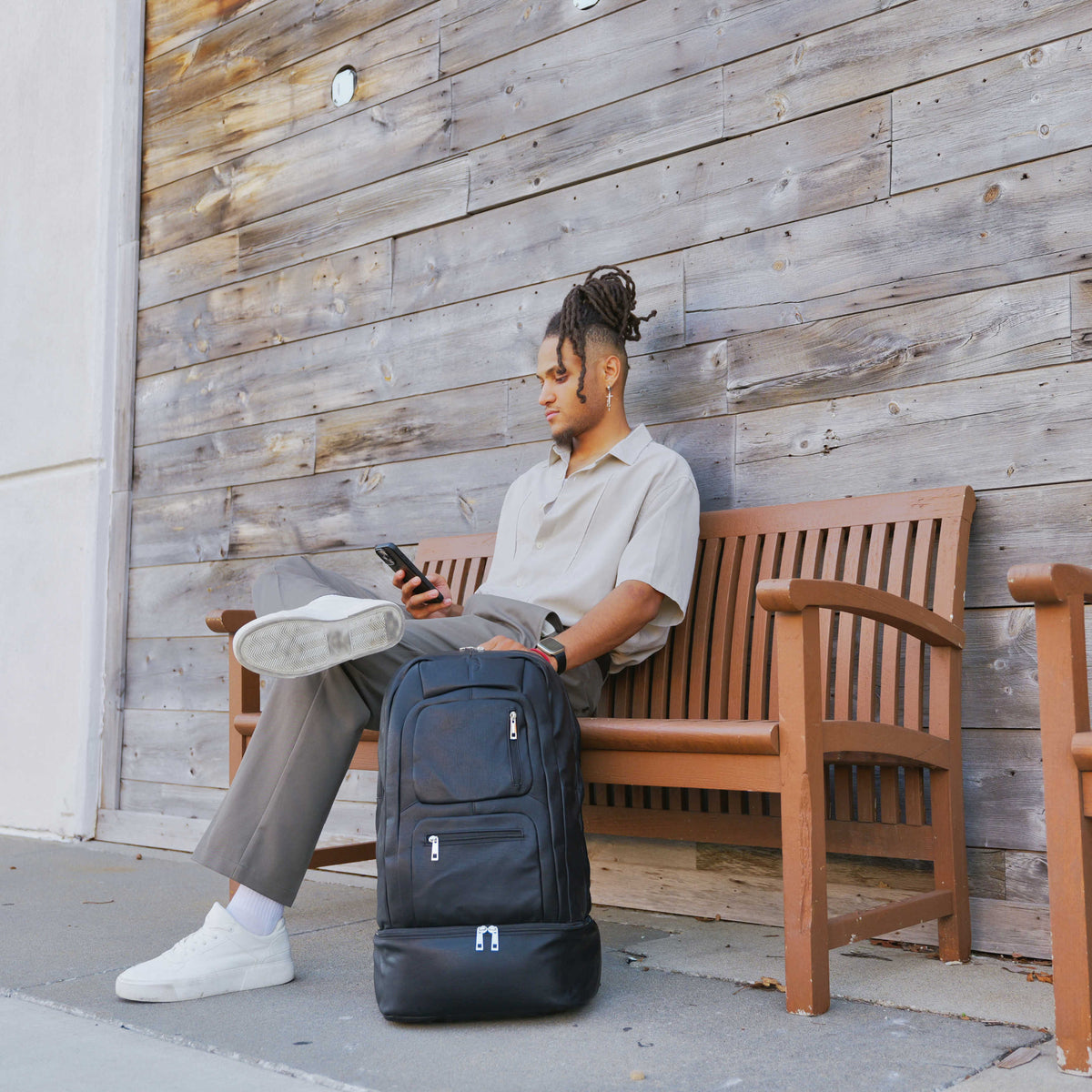 Sole Premise Black Leather Patented Carry On Backpack (Only 300 Made) - AVBL MRKT (5)