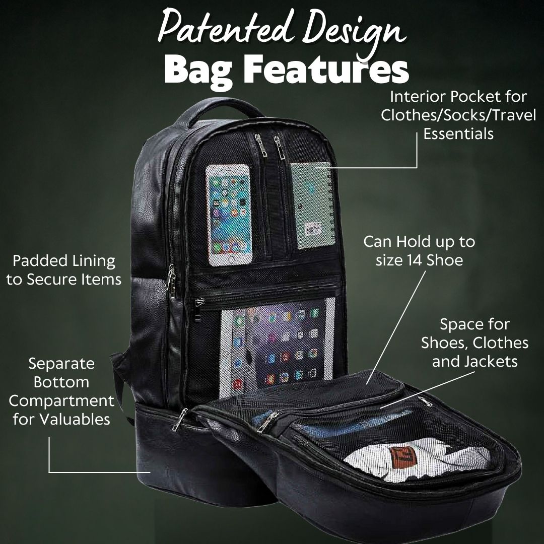 Sole Premise Black Leather Patented Carry-on Bag (XL Design) (Only 300 Made) - AVBL MRKT (10)