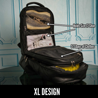 Sole Premise Black Leather Patented Carry-on Bag (XL Design) (Only 300 Made) - AVBL MRKT (4)