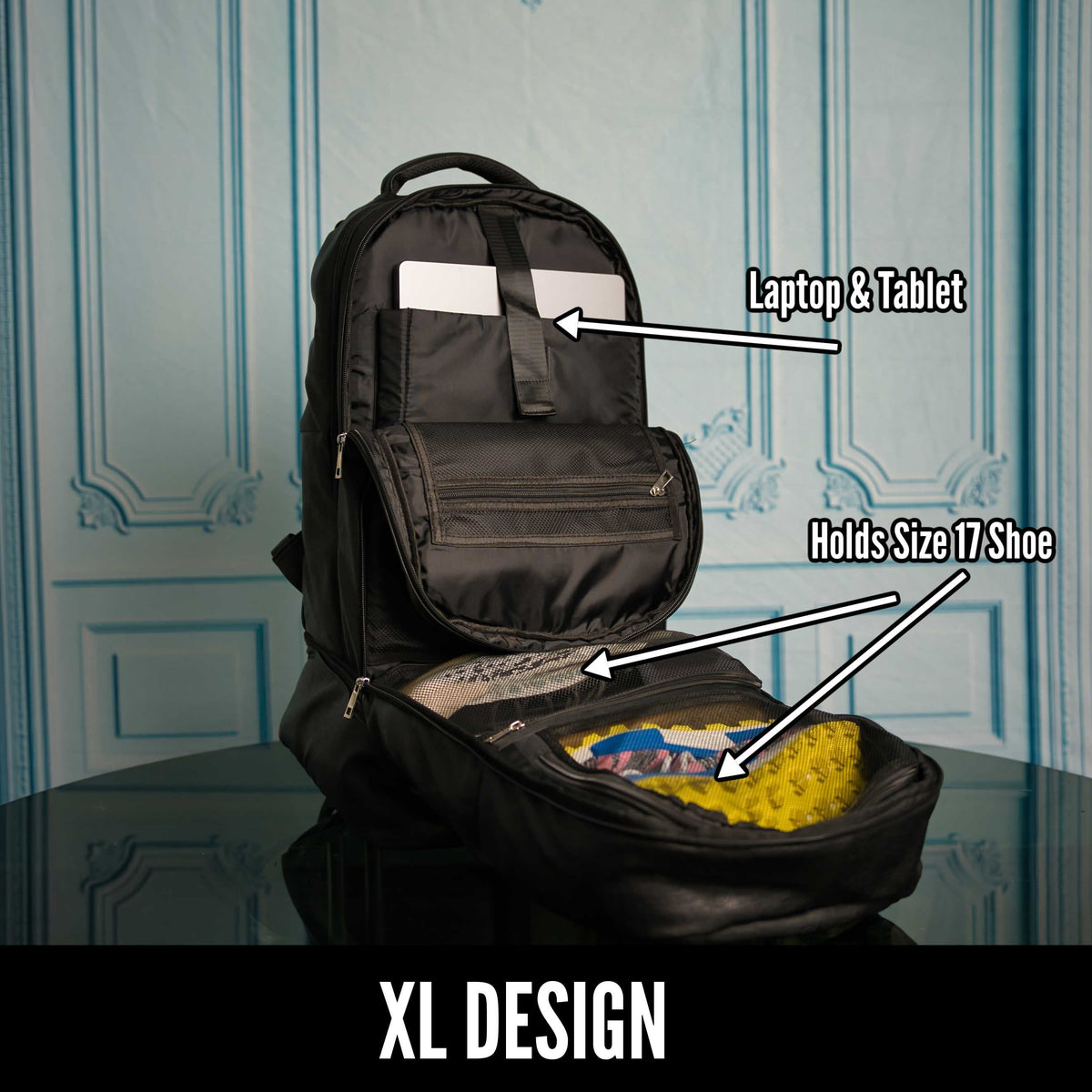 Sole Premise Black Leather Patented Carry-on Bag (XL Design) (Only 300 Made) - AVBL MRKT (8)