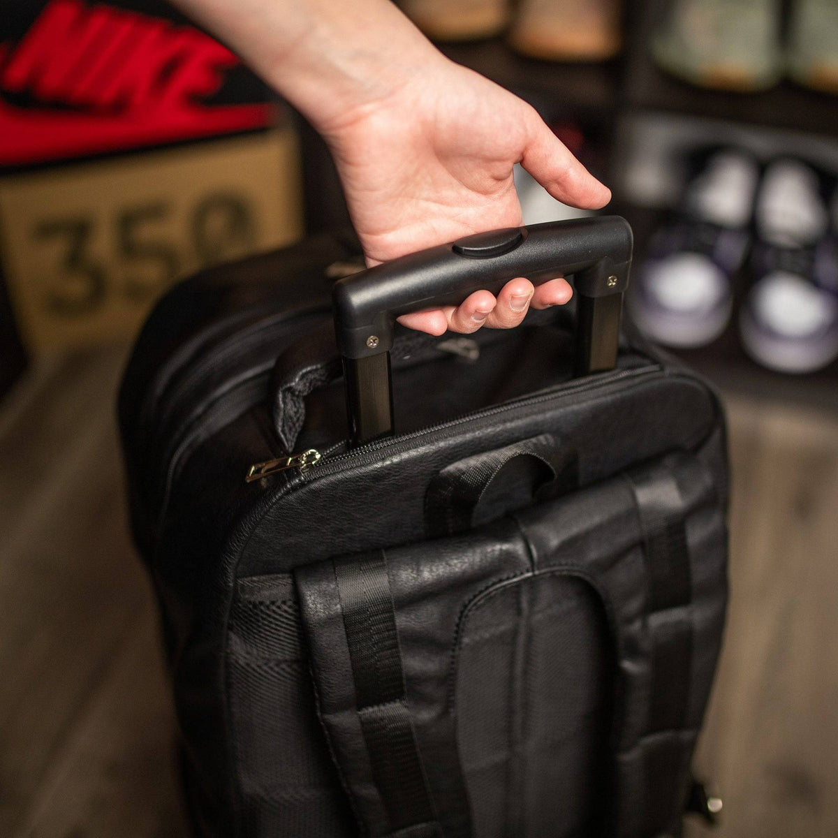 Sole Premise Black Leather Roller Bag Set - AVBL MRKT (8)