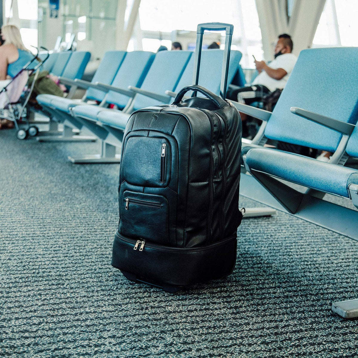 Sole Premise Black Leather Roller Bag Set - AVBL MRKT (9)